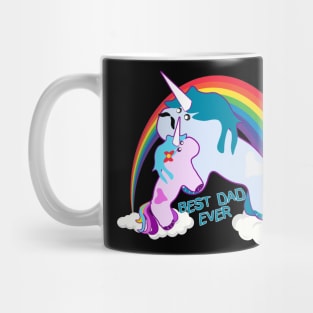 Best Dad Ever Unicorn with Rainbow Special Design for Unicorn lovers Gift Mug